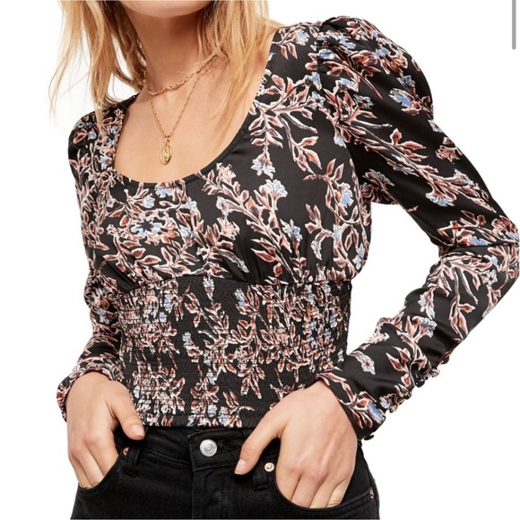 Free people floral long sleeve top - Picture 2 of 11